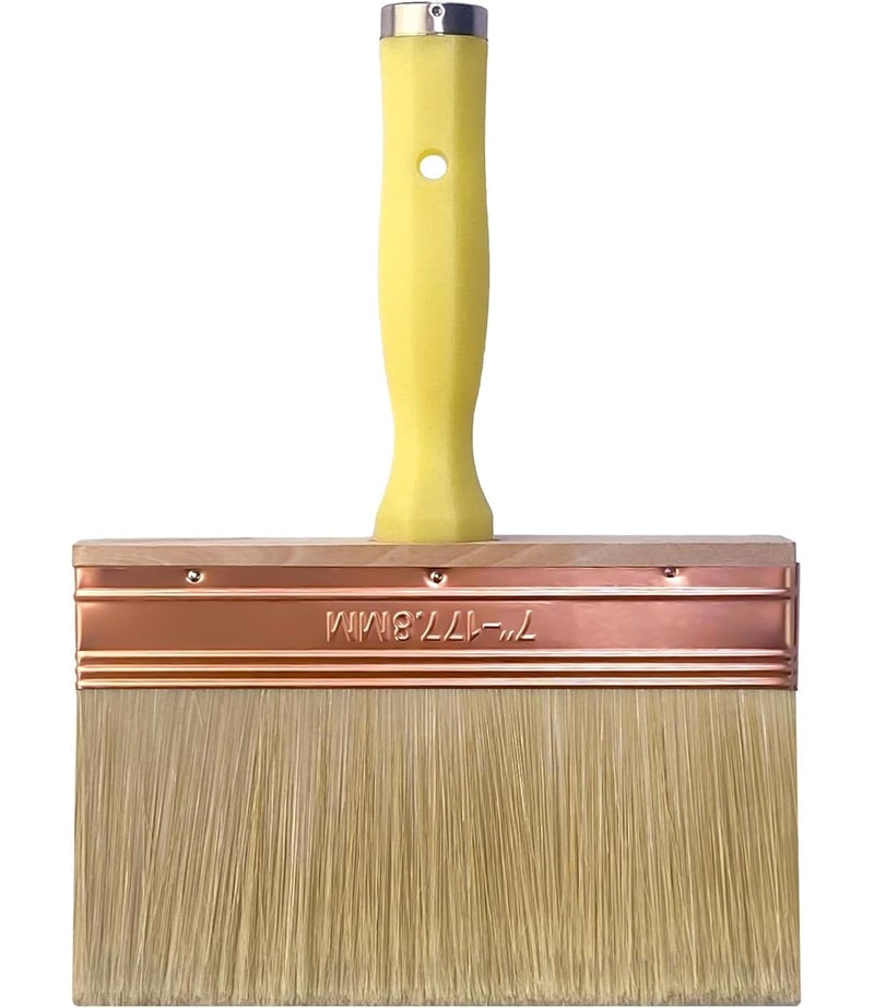 Greatandrew Great Andrew 7 Inch Deck Stain Brush, Deck Paint Brush, Wide Large Brush for Staining Wood Wall Fence, Lime Wash Paint Brush Applicator for Smooth Rough Textured Surfaces, Home Repair Painters Tools - Image 1